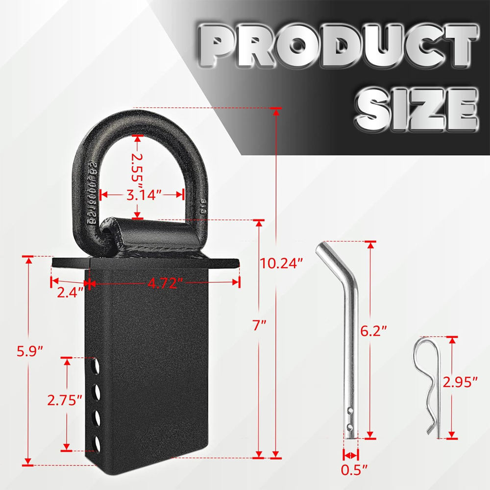 4Pcs 18000lbs Heavy Duty Removable D Ring Stake Pocket
