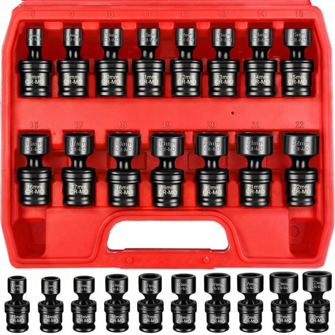 Shallow Socket Types 15 Pcs Drive Shallow Universal Socket Set – Wrench Point