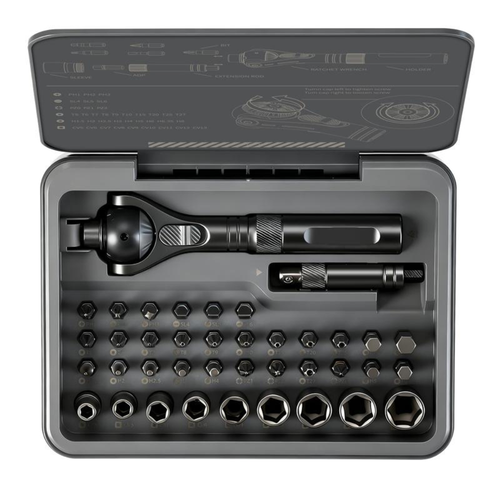 40-in-1 Ratchet Screwdriver Tool Kit with 180° Ball-Joint Handle