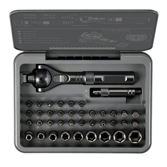 40-in-1 Ratchet Screwdriver Tool Kit with 180° Ball-Joint Handle
