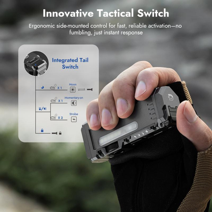 Flat RGB Water Proof Rechargeable Flashlight