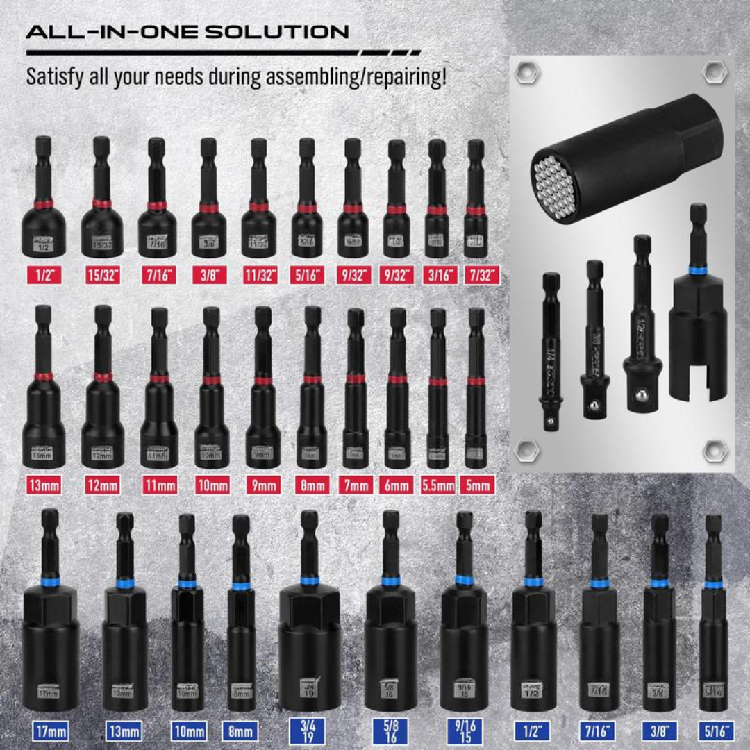 Magnetic Impact Nut Driver Set