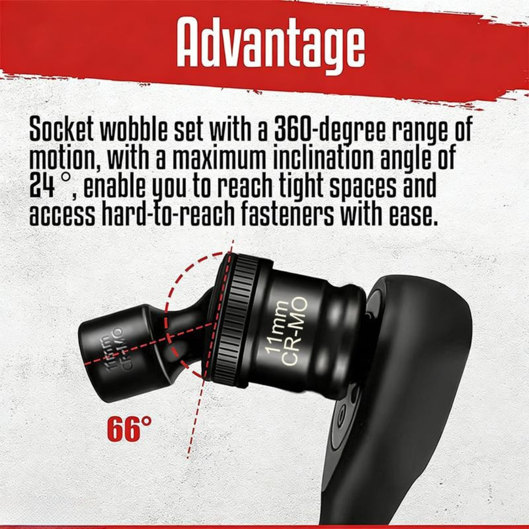 15 Pcs 3/8" Drive Shallow Universal Socket Set