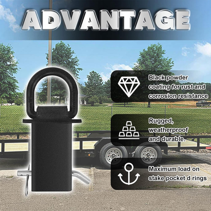 4Pcs 18000lbs Heavy Duty Removable D Ring Stake Pocket