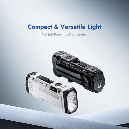 Flat RGB Water Proof Rechargeable Flashlight